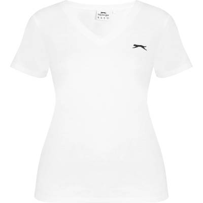 Slazenger Дамска тениска Slazenger Ladies V Neck Tee Shirt - White