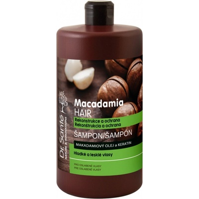 Dr. Santé Macadamia šampón pre oslabené vlasy Macademia Oil and Keratin Reconstruction and Protection 1000 ml