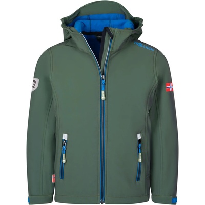 TROLLKIDS Детско софтшел яке Trollkids Kid's Trollfjord Jacket Softshell jacket - Ivy / Electric Blue / Black - размер 140 (EU) (703-2088-1816)