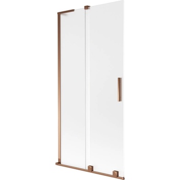 Mexen Velar L вана екран с 2 крила плъзгащ се 90 x 150 см, матов, розово злато - 896-090-003-31-60 (896-090-003-31-60)