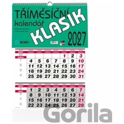 Klasik nástěnný autor neuvedený 2027