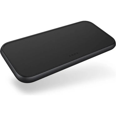 ZENS Aluminium Dual 5-Coils Wireless Charger with USB-C 45W Charger ZEDC11B00 - двойна станция за безжично зареждане на Qi съвместими устройства и 45W захранване (черен)
