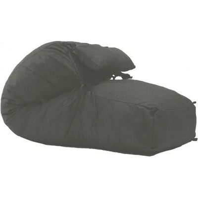 Pufrelax Комплект, пуф легло и декоративна възглавница, 400л. Yoga L - Moon Grey, Перящ се калъф, Пълнеж с микс от мемори пяна и дунапрен, Гама Premium