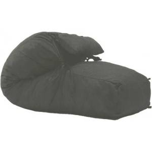 Pufrelax Комплект, пуф легло и декоративна възглавница, 400л. Yoga L - Moon Grey, Перящ се калъф, Пълнеж с микс от мемори пяна и дунапрен, Гама Premium