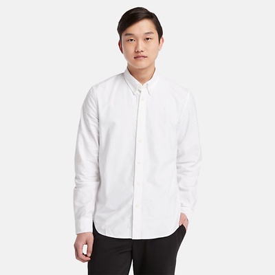 Timberland Мъжка риза Long Sleeve Oxford Shirt for Men in White - XXL (TB0A6GPNA94)