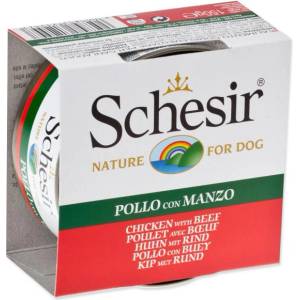 Schesir Консерва SCHESIR пиле и говеждо в желе 150g (0304-682)