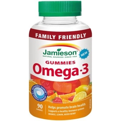 Jamieson Omega-3 Gummies želatínové pastilky 90 kapsúl