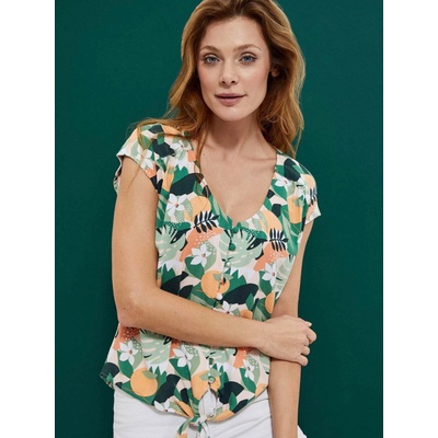 Moodo Зелена дамска шарена блуза Moodo Moodo | Zelen | ЖЕНИ | XS