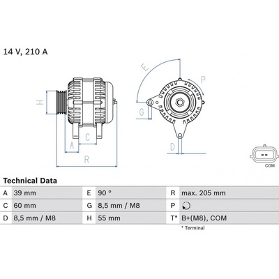 generátor BOSCH 0 986 083 730