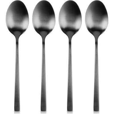 Excellent Houseware nerezové čajové lžičky černé 4 ks