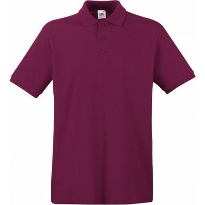 Fruit of the Loom pánská polokošile Premium vínová F511N Červená