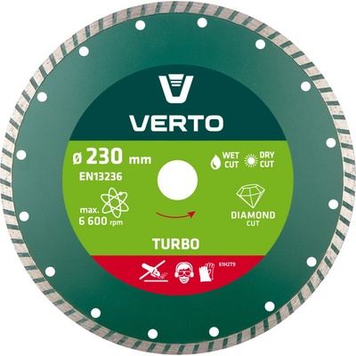 Verto Diamantový kotúč 230 x 22.2 mm 61H2T9