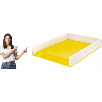 Leitz Wow plastový odkladač bílý / žlutý – Zboží Mobilmania