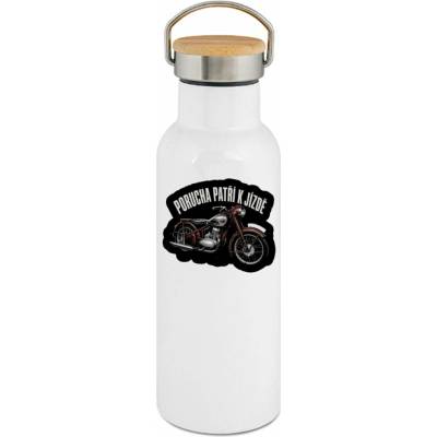 123TRIKO termoska Porucha patří k jízdě, moto potisk 500 ml