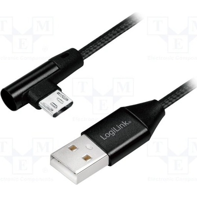 Logilink CU0142 USB 2.0, USB A vidlice, USB B micro zástrčka (úhlová), 1m