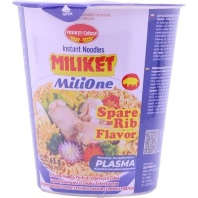 Miliket instantní nudle v misce s příchutí žeber 65 g