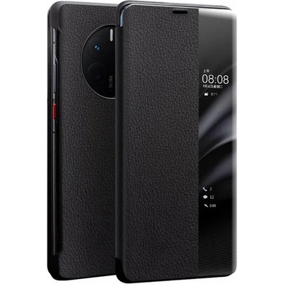 Qialino Активен Кожен Калъф за Huawei Mate 40 Pro, Qialino Smart Book Rel Case, Черен (5901017195072)