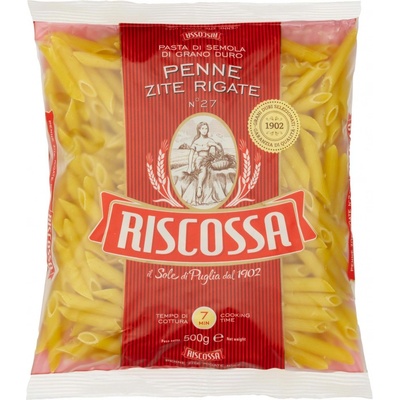Pastificio Riscossa Penne zite rigate rýhované trubky 0,5 kg – Zboží Dáma
