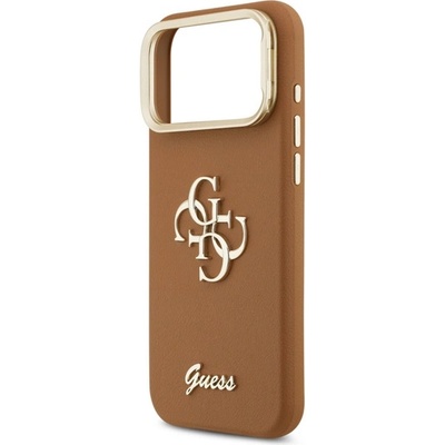CG Mobile iPhone 17 Pro GUESS GRAINED BIG 4G & STAND CAMERA силиконов протектор за телефон пластмасов заден капак, поддръжка, BARNA GUHCP17LPCS4GSW (GUHCP17LPCS4GSW)