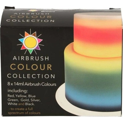 Sugarflair Sada barev na airbrush 8x14ml