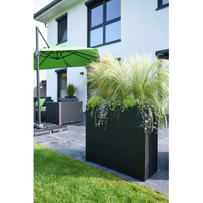 eshop-kvetinace.sk Kvetináč ELEMENTO, sklolaminát, šírka 88 cm, antracit, outlet