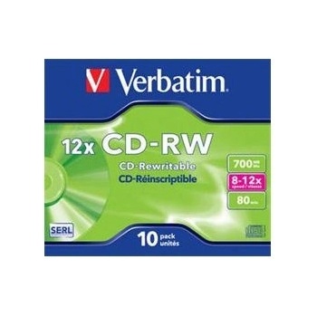 Verbatim CD-RW 700MB 12x, 10ks