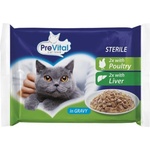 PreVital Cat Sterile Консерва пиле/черен дроб в сос 4 x 100 г