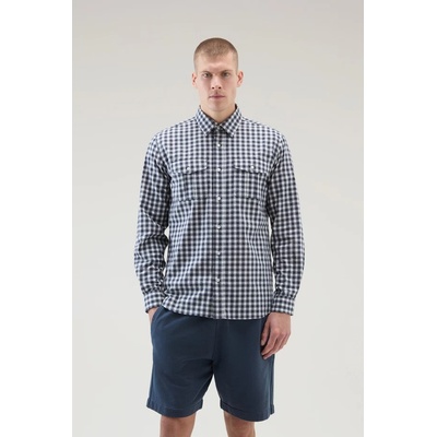 Woolrich light check shirt modrá