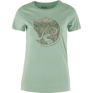 Fjällräven Дамска тениска Fjällräven Women's Arctic Fox Print T-shirt - Misty Green - размер XS (116-4547-0911)