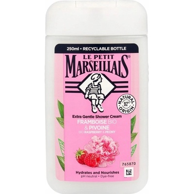Le Petit Marseillais Extra Gentle Shower Cream Organic Raspberry & Peony sprchový krém 250 ml pre ženy