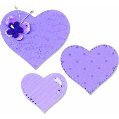 Sizzix Bigz vyřezávací šablona Srdce 3 ks – Sleviste.cz