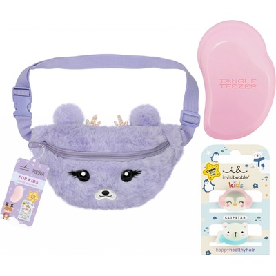 Dětská sada kartáče Tangle Teezer Original Mini a skřipečků do vlasů Invisibobble Cozy Reindeer Set