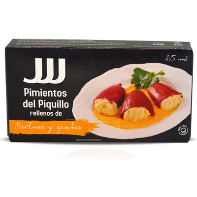 Conservas JJJ Piquillo plněné štikozubcem a krevetami 250 ml