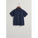 Gant Reg. Linen Ss Shirt modrá