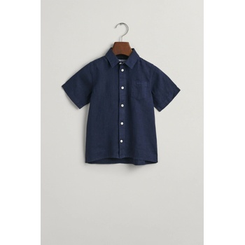 Gant Reg. Linen Ss Shirt modrá