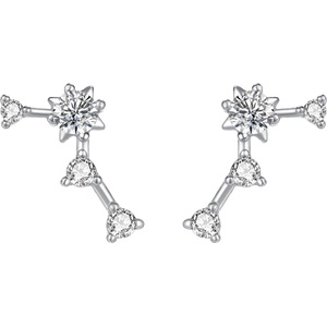 Silenti Jewelry Сребърни обеци "Съзвездие Водолей