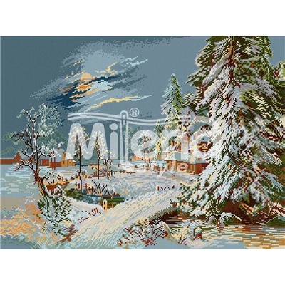 Milena Style Лунна зима - гоблен със схема конци Ariadna 1: 1
