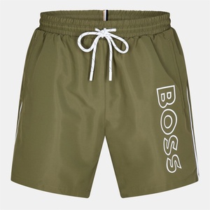 HUGO BOSS Бански гащета Boss Mens BOSS Swim Shorts with Logo Detail (Stormfish) - Olive 251