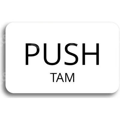 ACCEPT Tabulka SEM - TAM - typ 27 (80 x 50 mm) - bílá tabulka - černý tisk bez rámečku