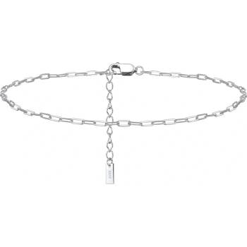 DELIS Сребърна гривна за глезен от проба 925, jw1521, семпъл дизайн, с родиево покритие (jw1521)