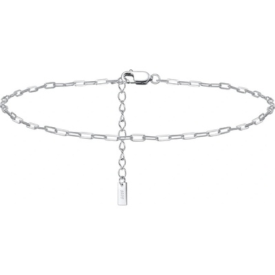 DELIS Сребърна гривна за глезен от проба 925, jw1521, семпъл дизайн, с родиево покритие (jw1521)