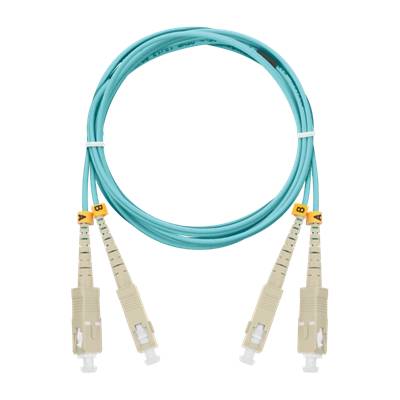 NIKOMAX Оптичен пач кабел SC - SC, MM 50/125, дуплекс, 3m, aqua (NMF-PC2M3C2-SCU-SCU-003) (NMF-PC2M3C2-SCU-SCU-003)