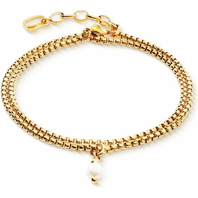 Coeur de Lion dámský dvojitý náramek Serene Knot Chain Gold 1139/30-1614