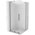 Mexen Velar L плъзгаща се душ кабина 100 x 100 см, матирана, четкано сиво - 871-100-100-33-66 (871-100-100-33-66)