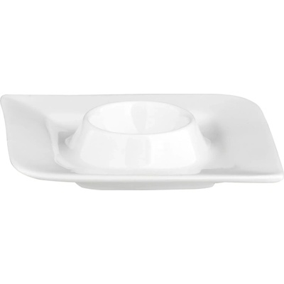 Stojanček na vajíčko porcelán Fantastic 11×11 cm, biely 6 ks