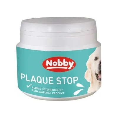 NOBBY PLAQUE STOP - Хранителна добавка за кучета, натурален продукт от водорасли, устна хигиена, предотвратява плака и зъбен камък - 75 гр, Nobby Германия - 74908