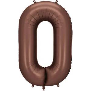 Party Deco Фолиев Балон - Цифра, 86 см, Мока - 0 (fb1s-0-494)