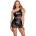 Cottelli Collection One-shoulder Mini Dress Matte Look & Lace 2719312 Black M