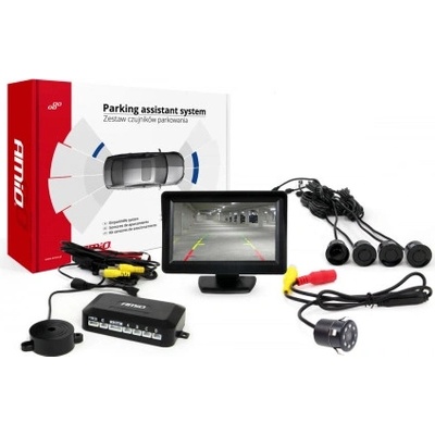 AMIO Parkovací asistent TFT01 4,3" s kamerou HD-307-IR 4-senzorové černé | Zboží Auto