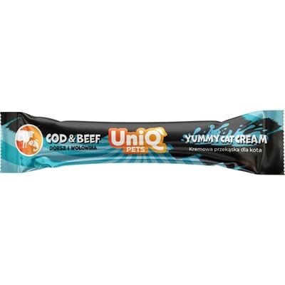 Uniq Pets Purrcream lahodná omáčka s treskou a hovädzím mäsom 15 g